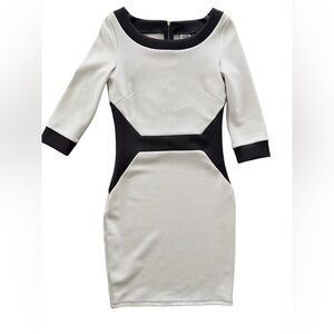 Vero Moda Black and White Colour Block Dress